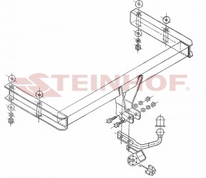 Steinhof hak holowniczy Audi A6 (C5) Sedan 1997-2004