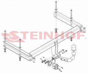 Steinhof hak holowniczy Audi A4 B8 Sedan 2007-2015